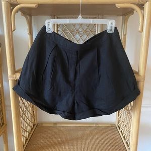 New Black Linen Forever 21 Shorts